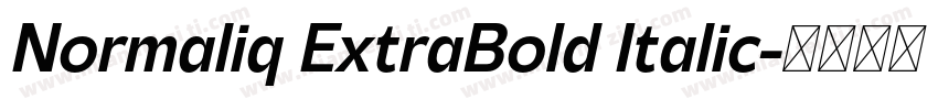 Normaliq ExtraBold Italic字体转换